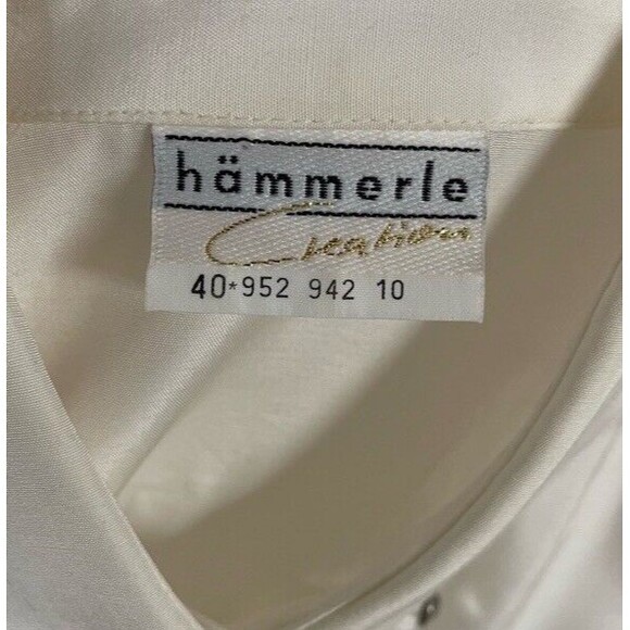 Hammerle Retro Oversized Shirt Rhinestone Buttoned Down Hearts Romantic 80s M/L - Picture 8 of 9